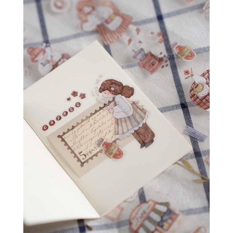 Loop Coffee Days PET tape [Glossy & Kiss-cut] | Sho Little Happiness