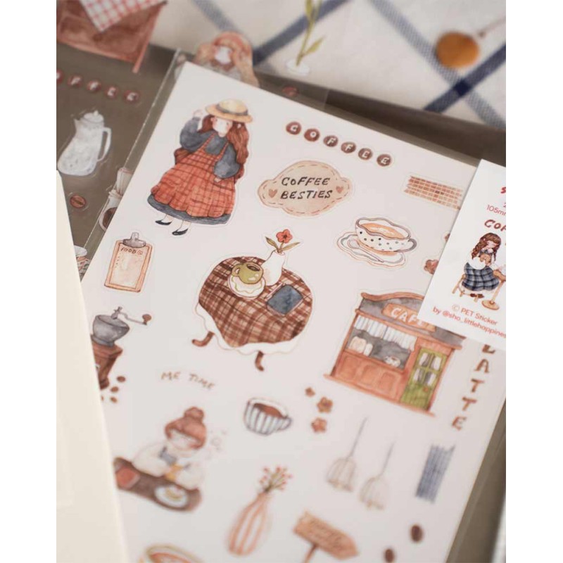 Set de Pegatinas PET Coffee Days | Sho Little Happiness