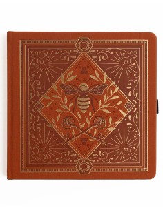 Keeper of the Bees in Rust 8x8 [Ivory - Dot Grid] Notebook | Archer & Olive