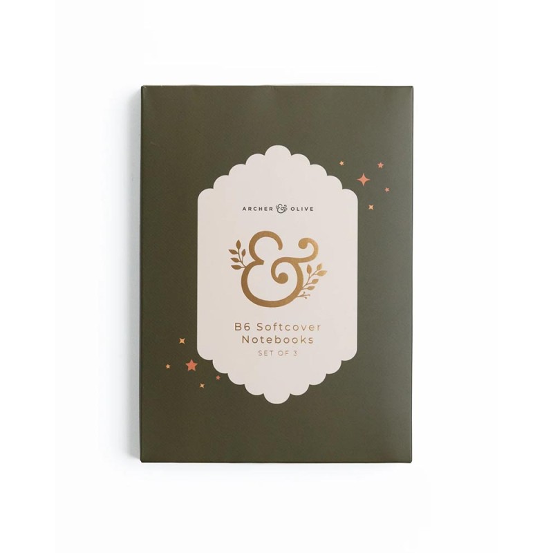 Set of 3 Softcover Notebooks [B6] | Archer & Olive