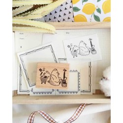 "Add to Cart" Online Shopping Bear [Daily Bear Series Collection] Wood Stamp | Eileen Tai