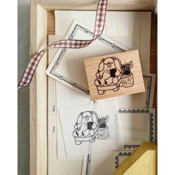 Relaxing Bear [Daily Bear Series Collection] Wood Stamp | Eileen Tai