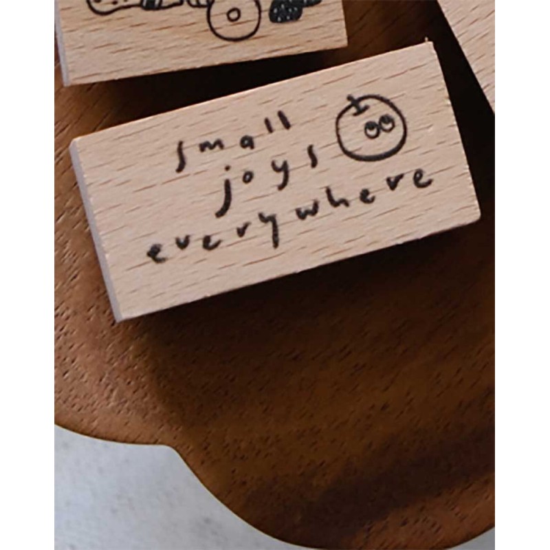 Sello de madera Small joy everywhere [Picnic Daydream Collection] | Eileen Tai
