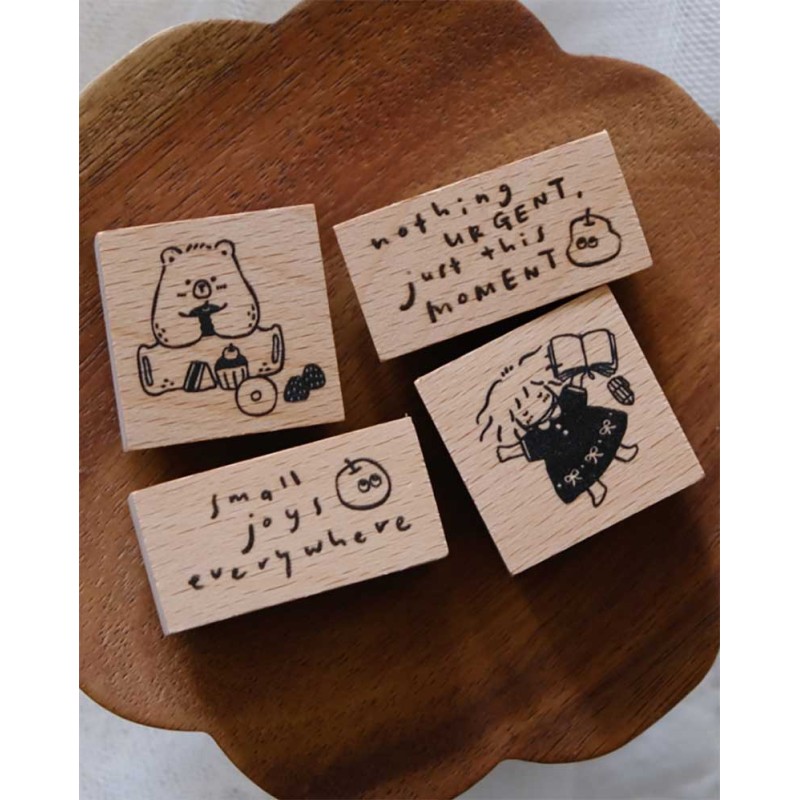 Small joy everywhere [Picnic Daydream Collection] Wood Stamp | Eileen Tai