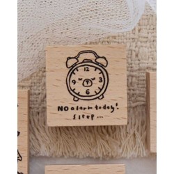 No Alarm today! Sleep... [Good Night Series Collection] Wood Stamp | Eileen Tai