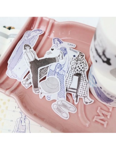 Washi tape Blue Girls | Bon Bon Stickers