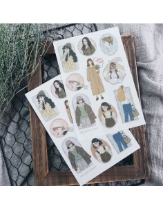 Print-on Stickers Picture Frame Girl | Bon Bon Stickers