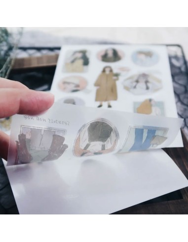 Pegatinas Transferibles Picture Frame Girl | Bon Bon Stickers