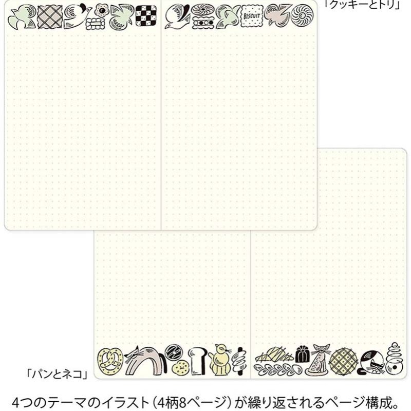 Sweets & Animals Notebook [B6] [Yuru Log] | Midori