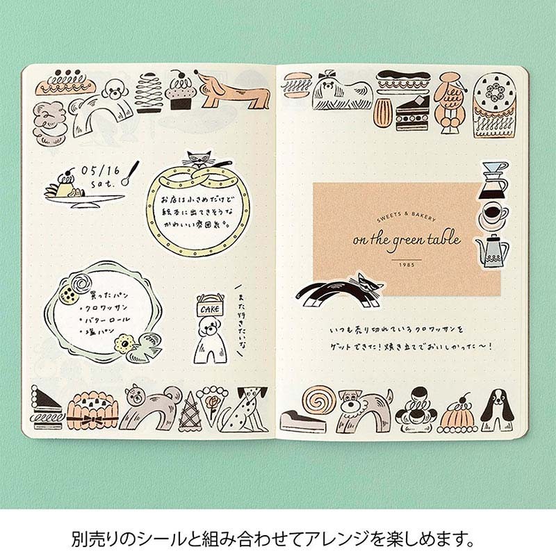 Libreta Sweets & Animals [B6] [Yuru Log] | Midori