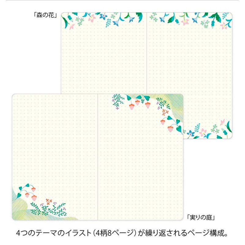 Floral Notebook [B6] [Yuru Log] | Midori