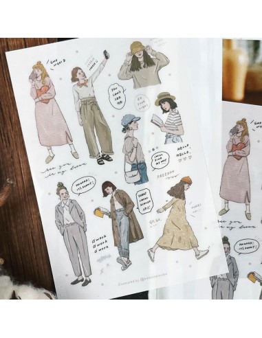 Print-on Stickers Light Colored People | Bon Bon Stickers