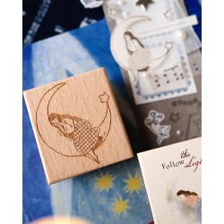 Sello de madera Moon Sleep [Colección Follow the Lights] | Teayou