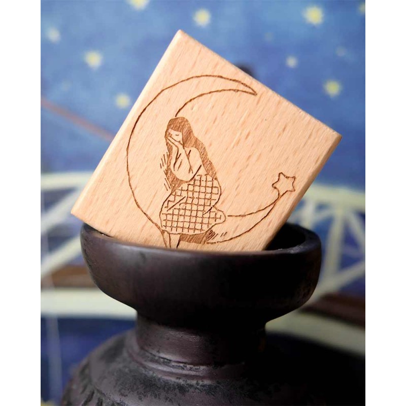 Sello de madera Moon Sleep [Colección Follow the Lights] | Teayou