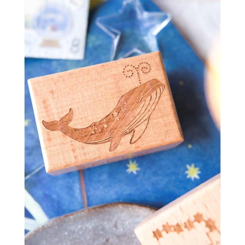 Sello de madera Star Whales [Colección Follow the Lights] | Teayou