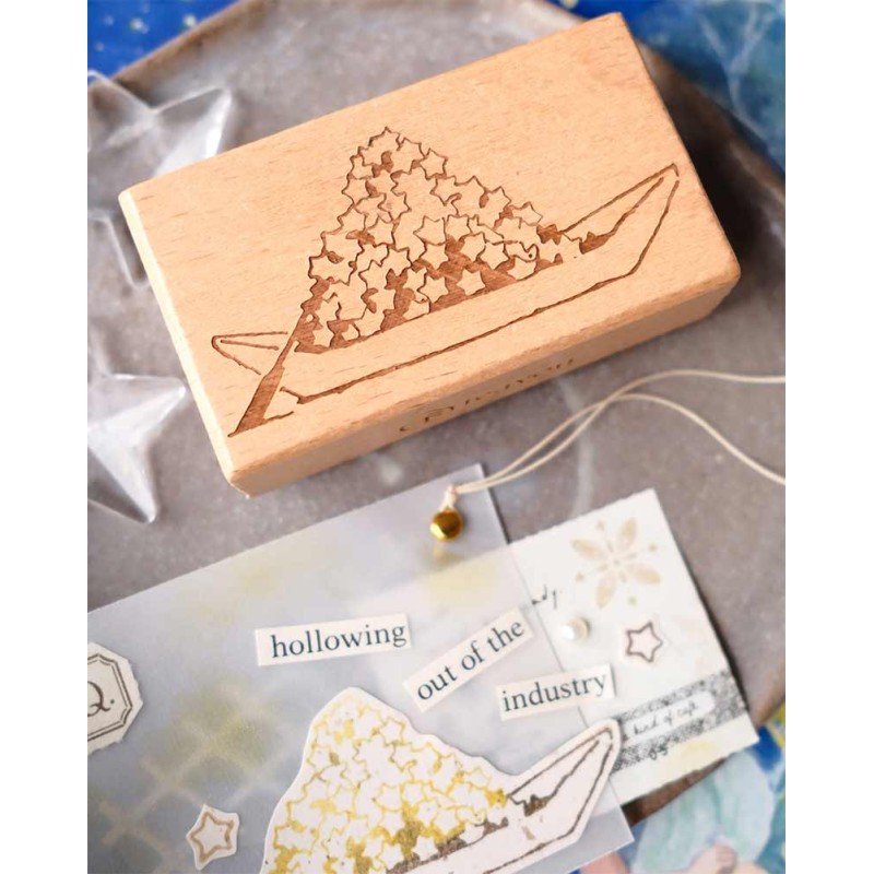 Stars Boat Wood Stamp [Follow the Lights Collection] | Teayou
