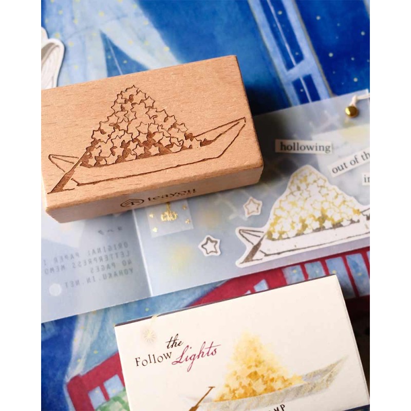 Stars Boat Wood Stamp [Follow the Lights Collection] | Teayou