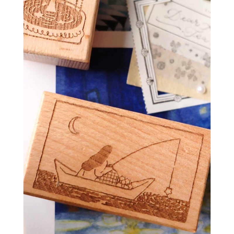 Sello de madera Stars Fishing [Colección Follow the Lights] | Teayou