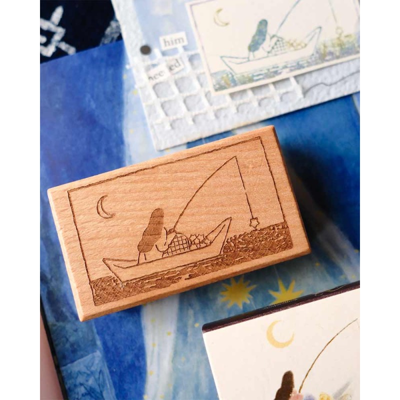 Sello de madera Stars Fishing [Colección Follow the Lights] | Teayou