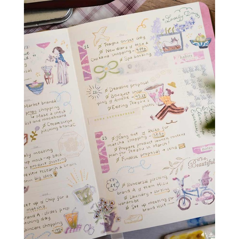 Loop Neko Matcha PET Tape [Matte] [Kiss-cut] | Teayou