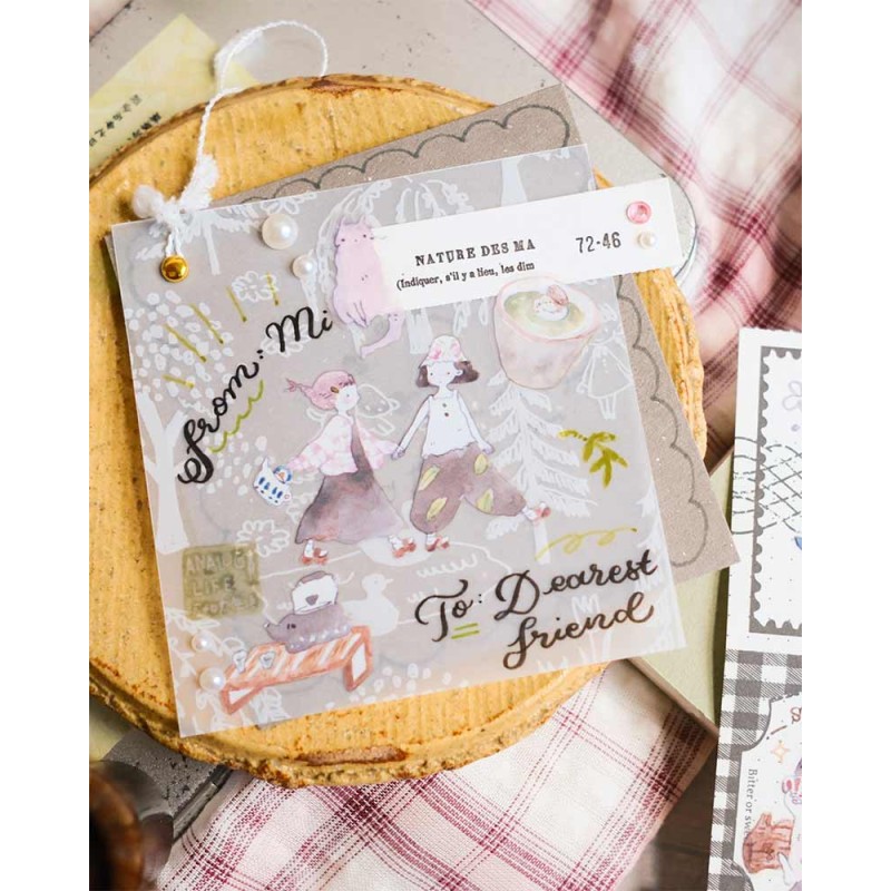Bucle PET tape [Mate] Neko Matcha [Pre-cortado] | Teayou