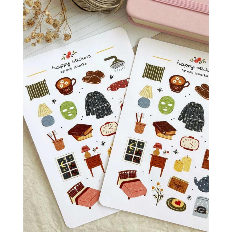 Good Night Sticker Sheet | Och Monika