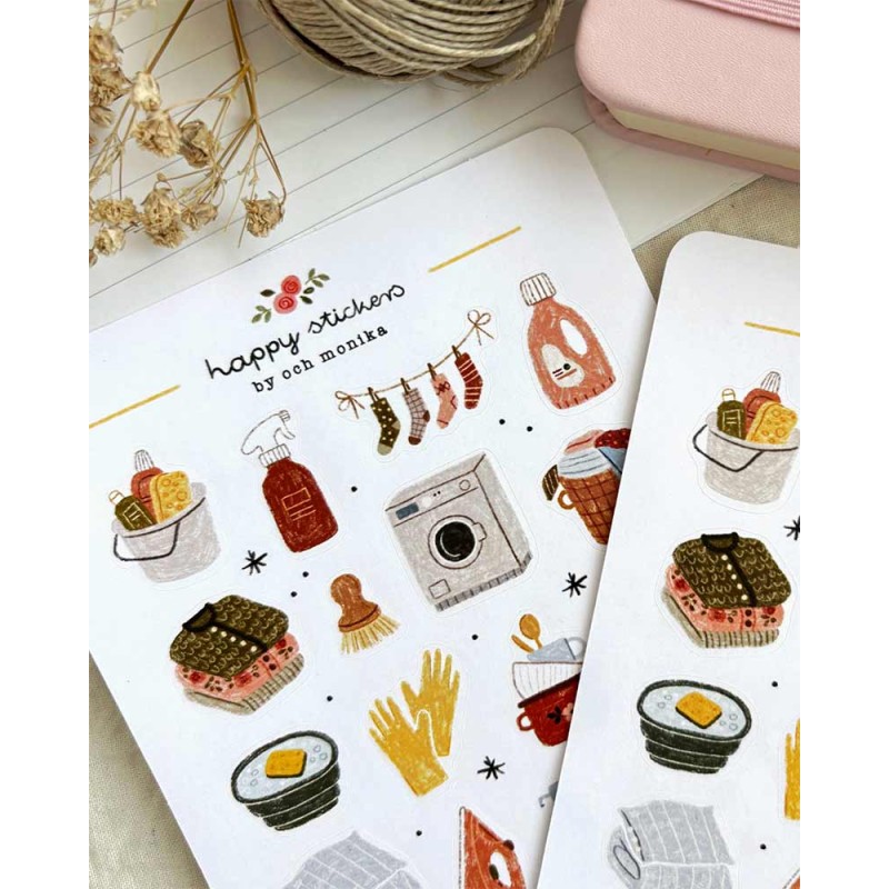 Cleaning Day Sticker Sheet | Och Monika
