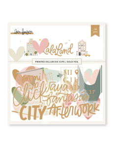 Die cuts vellum con foil LALA LAND | Lora Bailora