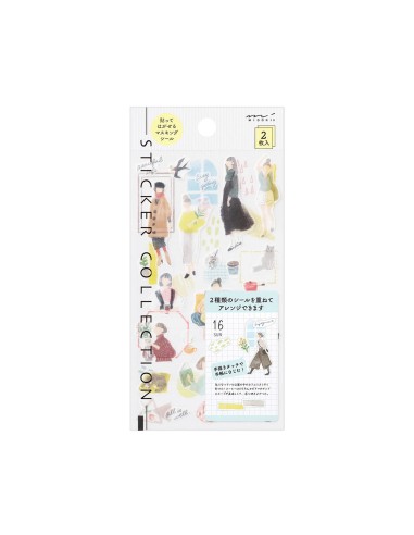 Pegatinas Washi 2637 Two Sheets Fashion | Midori