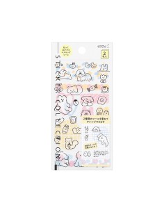 Washi Tape Sticker 2644 Two Sheets Cute Motif | Midori