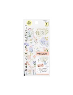 Pegatinas Washi 2639 Two Sheets Flower  | Midori