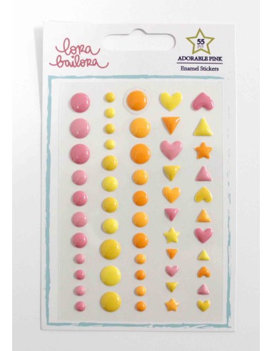 Enamel Shapes Adorable Pink | Lora Bailora