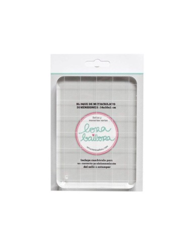 Transparent Guided Methacrylate 10×14cm 10mm width | Lora Bailora