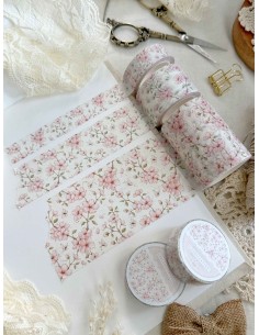 Washi Tape Cream Sakura Floral | Leela Journals