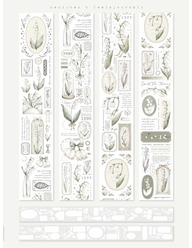 Bucle Lily of the Valley Masking Tape PET (Matte) | Leela Journals