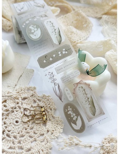Loop Lily of the Valley Masking Tape PET (Matte) | Leela Journals