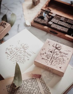 Sello de madera Feel the Flower Sing | Meow Illustration