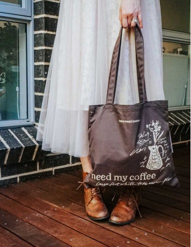 Tote Bag I Need My Coffee | Meow Illustration