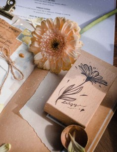 Sello de madera Botanic Daisy | Meow Illustration