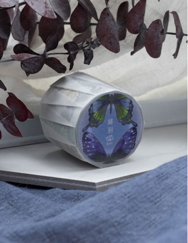 Clear Glossy Masking Tape PET Vintage Butterfly | Loi Design