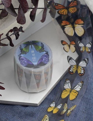 Clear Glossy Masking Tape PET Vintage Butterfly | Loi Design