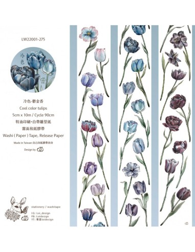 Loop Cool Color Tulips Washi Tape | Loi Design