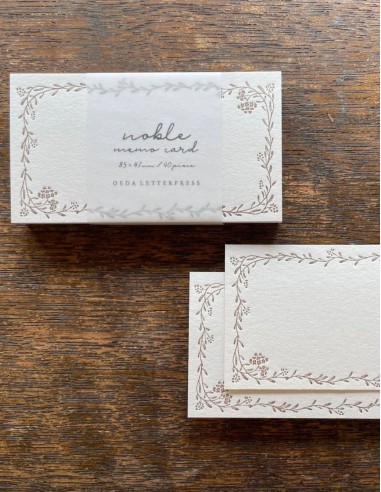 Noble Bronze Memo Card | Oeda Letterpress