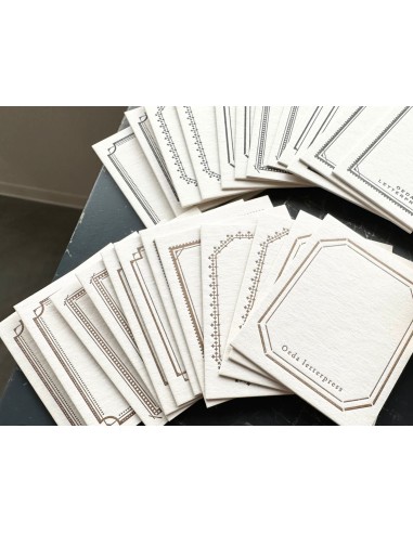 FRAME Mini Card & Stamp Set (Brown Box) | Oeda Letterpress