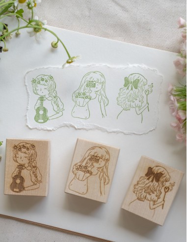 Wood Stamp Camera Girl | Sho Little Happiness