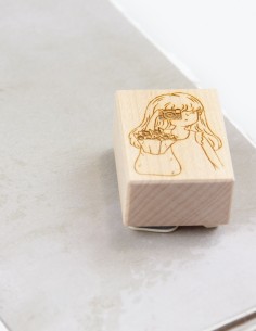 Wood Stamp Camera Girl | Sho Little Happiness