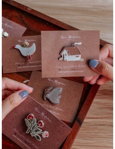 Clip Marcapaginas bordado Little House - Woodland story | Meow Illustration