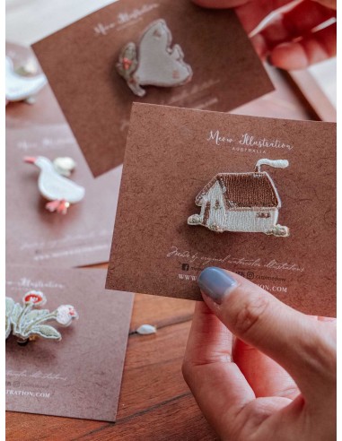 Clip Marcapaginas bordado Little House - Woodland story | Meow Illustration