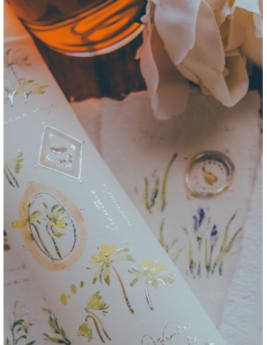 Bucle Washi tape A Year of Blossom Winter con glitter foil| Meow Illustration