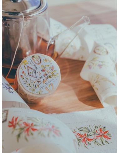 Bucle Washi tape A Year of Blossom Winter con glitter foil| Meow Illustration